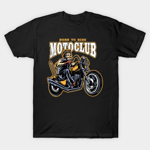 moto skull rider T-Shirt by wemuf